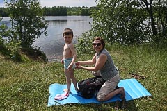 Купание в озере Сювеярви Купание в озере Сювеярви