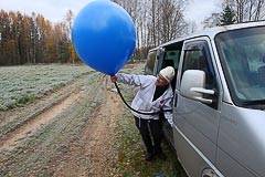 Надувание стартовых шаров Надувание стартовых шаров