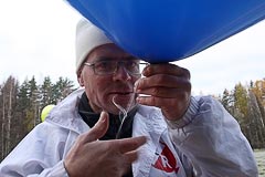 Надувание стартовых шаров Надувание стартовых шаров