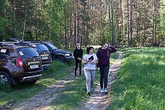 Участники подтягиваются к месту запуска Участники подтягиваются к месту запуска