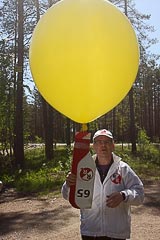 Запуск КП-65 (жёлтый шар) Запуск КП-65 (жёлтый шар)
