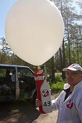 Запуск КП-43 (белый шар) Запуск КП-43 (белый шар)